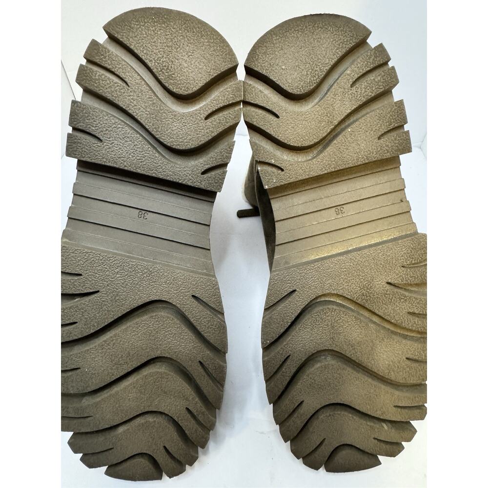 Warm-Lined Boots H&M Women’s Olive Suede Lug Sole EU 38/US 7.5 - Picture 12 of 13